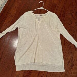 LOFT WHITE PULL OVER FOR FALL SIZE MEDIUM